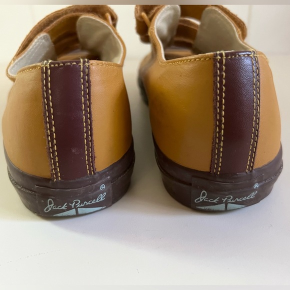 Jack Purcell Converse Leather Sneakers with straps US size 8 Gold Brown - Picture 10 of 15